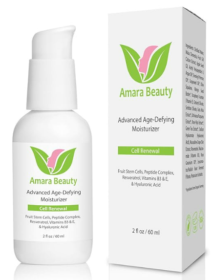 Amara Beauty Anti Aging Face Cream Moisturizer with Resveratrol & Peptides, 2 fl. oz.