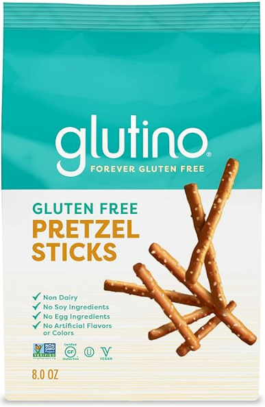 Glutino Gluten Free Pretzel Sticks, Delicious Everyday Snack, Lightly Salted, 8 oz