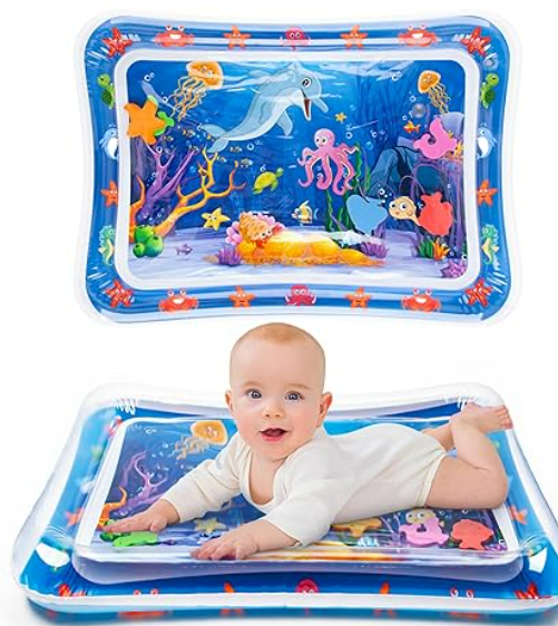 Tummy Time Water Mat丨Inflatable Tummy Time Water Play Mat for Babies, Infants and Toddlers 3 to 12 Months Promote Development Toys Baby Gifts