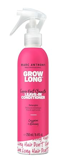 Marc Anthony Leave-In Conditioner Spray & Detangler, Grow Long Biotin - Anti-Frizz Deep Conditioner For Split Ends & Breakage - Vitamin E, Caffeine & Ginseng for Curly, Dry & Damaged Hair