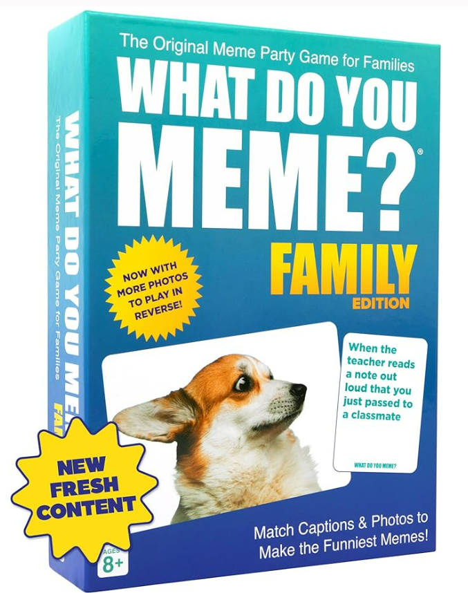 WHAT DO YOU MEME? Family Edition by Relatable, Now with Refreshed Content - Kids Games 8+, Family Games for Kids and Adults, The TikTok Viral Sensation, Includes 300 Caption Cards, 108 Photo Cards