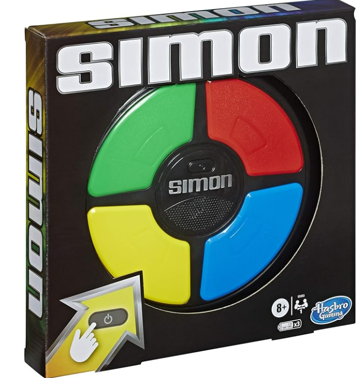 Hasbro Gaming Simon Handheld Electronic Memory Game With Lights and Sounds for Kids Ages 8 and Up