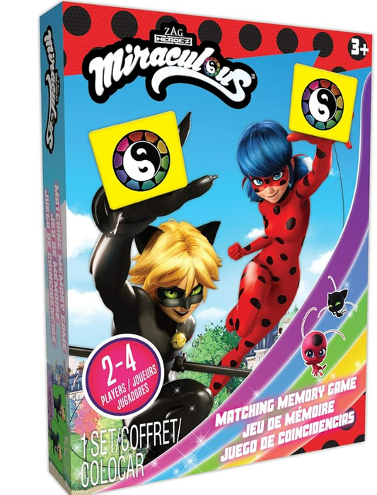 TCG Toys Miraculous Ladybug - Memory Matching Card Game - Featuring 72 Full Color Pieces - Promote and Improve Memory & Sensory Development Skills. Great Birthday Gift for Boys and Girls